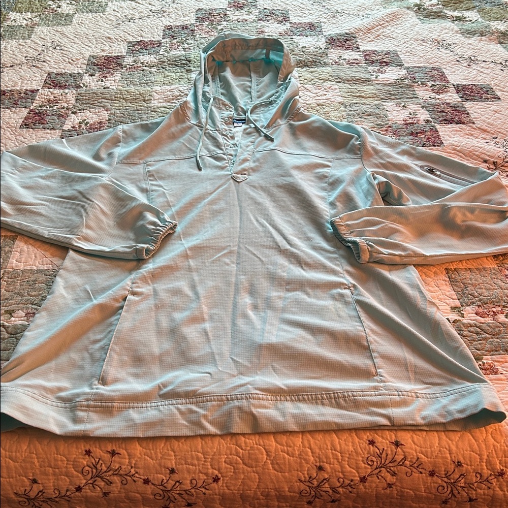 Light Blue Hooded Pullover